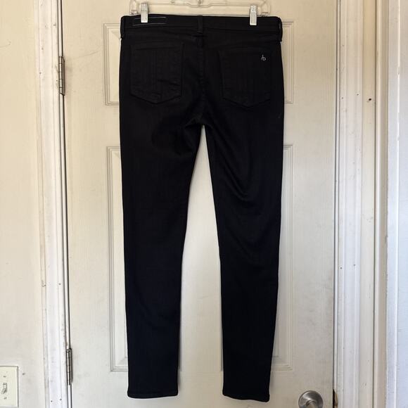 Rag & Bone Skinny Jeans Womens size 28 Coal Black 30 Inseam Stretch Denim Pants - Picture 3 of 10